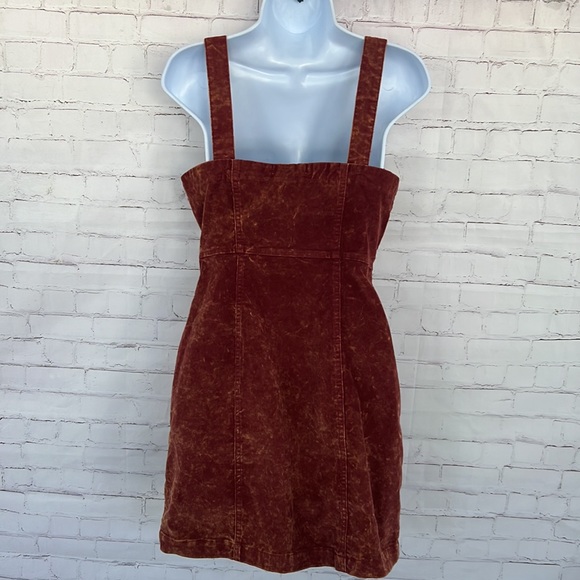 Aeropostal buttoned front  corduroy overall dress size small - Picture 4 of 16